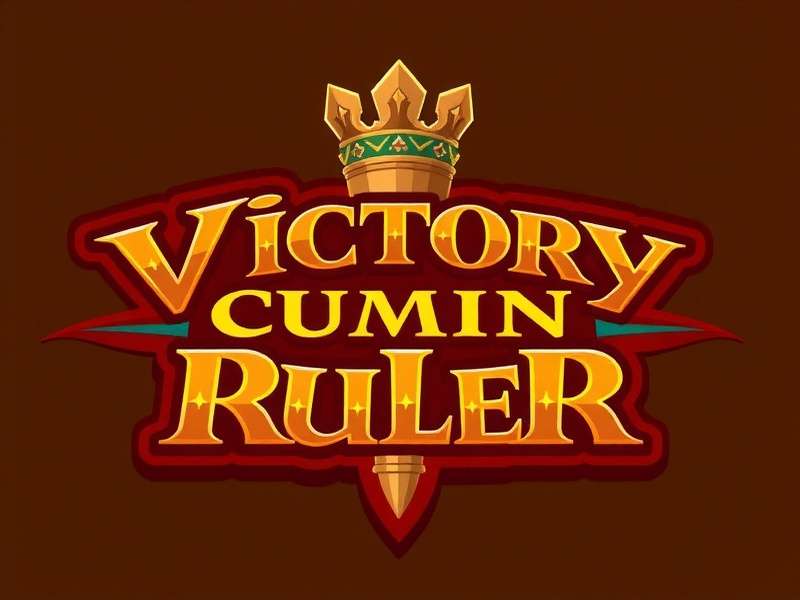 Victory Cumin Ruler game logo with cumin spice illustration